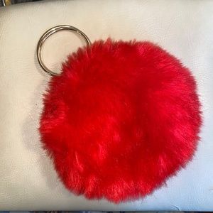 Forever21 Faux Fur Circle Bag in Red